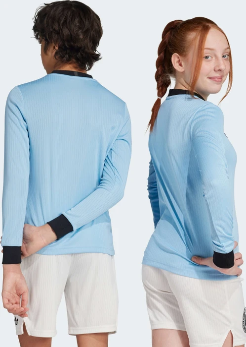 adidas Deutschland Anniversary Trikot langarm clear blue/black (Junior)