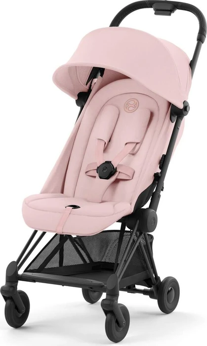 Cybex Coya Matte Black Frame peach pink