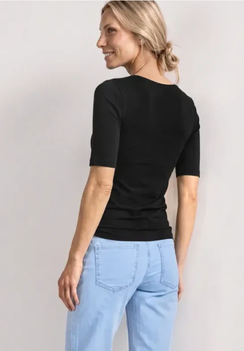 Street One Basic Palmira T-Shirt kurzarm schwarz (Damen)