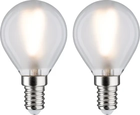 Paulmann Filament LED Tropfen E14 3W/827 warmweiß matt, 2 Stück