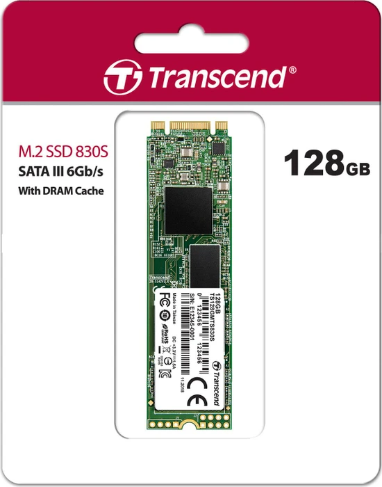 Transcend MTS830S SSD 128GB, M.2 2280 / B-M-Key / SATA 6Gb/s
