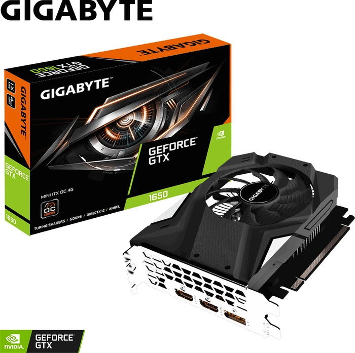 GIGABYTE GeForce GTX 1650 Mini ITX OC 4G, 4GB GDDR5, 2x HDMI, DP