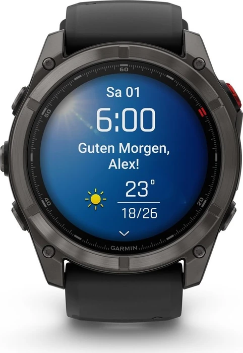 Garmin Fenix 8 Pro 51mm AMOLED carbon grey dlc titanium/black-pebble grey silicone