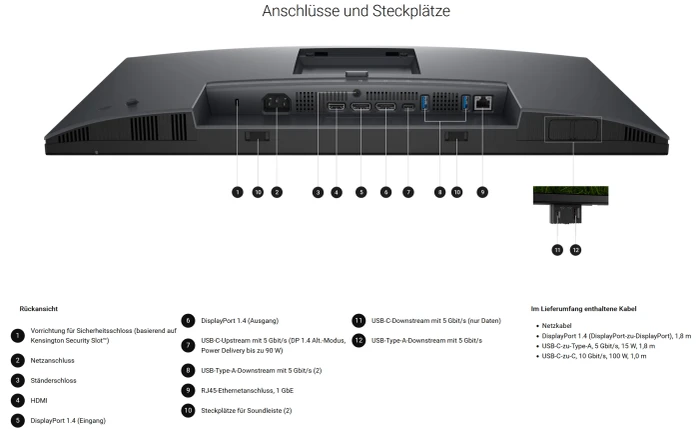 Dell Pro 32 Plus QHD USB-C Hub Monitor P3225DE, 31.5"