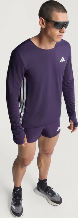 adidas Adizero Running Laufshirt langarm aurora plum (Herren)