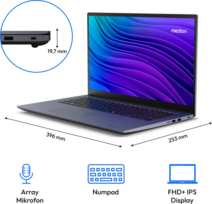 Medion Avantum 17 E1e, N100, 4GB RAM, 128GB SSD, DE