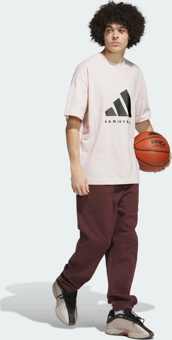 adidas Basketball genderneutral T-Shirt kurzarm putty mauve