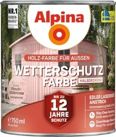 Alpina Farben Wetterschutz-Farbe halbdeckend außen kirschlütenrosa, 750ml