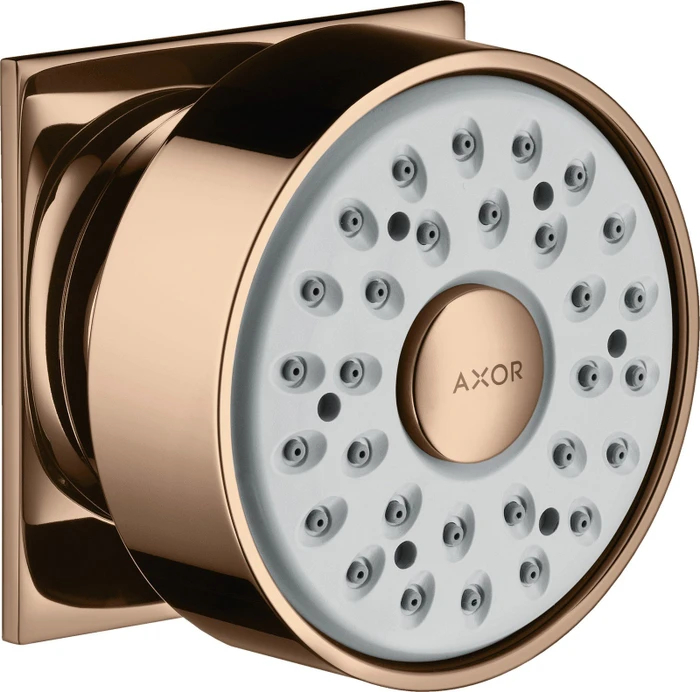 Hansgrohe Axor Seitenbrause eckig 1jet polished red gold
