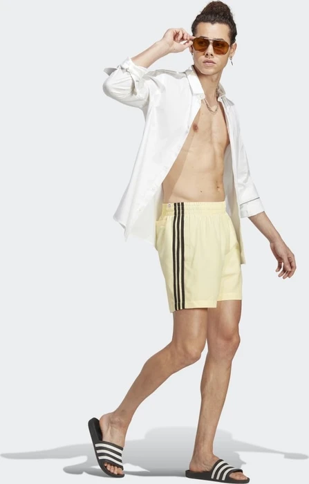 adidas Originals Adicolor 3-Streifen Badeshorts almost yellow/black (Herren)