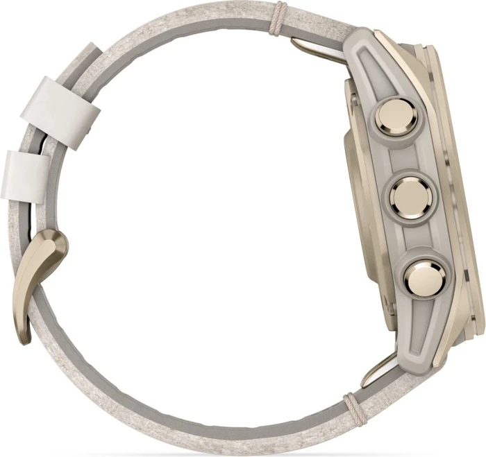 Garmin Fenix 8 43mm Sapphire soft gold/limestone leather