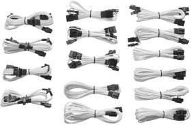 Corsair AX/AXi/CXM/HX/TX-M Sleeved Modular Upgrade-Kit Gen2, weiß