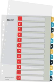 Leitz beschriftbares Zahlenregister A4, 1-12