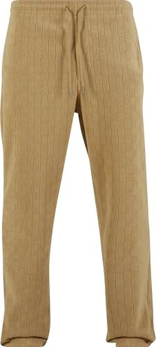 Urban Classics Jacquard Velvet Wide Trainingshose lang union beige (Herren)