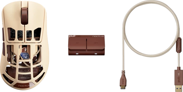 Pulsar Gaming Gears Feinmann F01 Wireless, Noctua Edition, beige/braun, USB