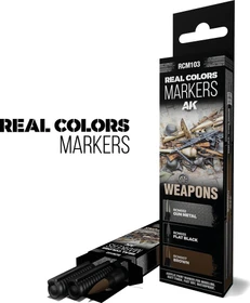 AK-Interactive Real Colors Markers Weapons Farbset, 3-tlg.