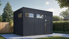Bertilo Cubus 3 Gartenhaus 337x234cm anthrazit