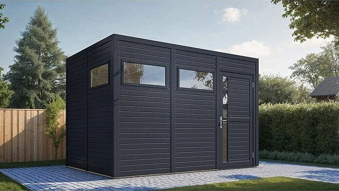 Bertilo Cubus 3 Gartenhaus 337x234cm anthrazit