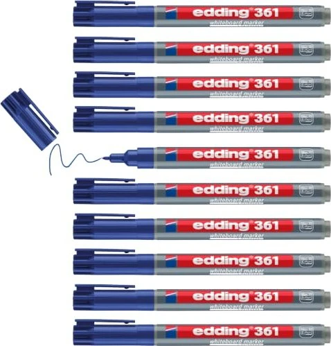 edding 361 Whiteboardmarker blau, 10er-Pack