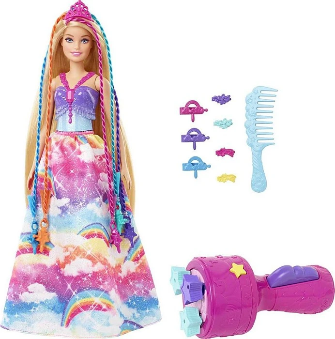 Mattel Barbie - Dreamtopia Prinzessin Puppe inkl. Regenbogen-Haar-Set