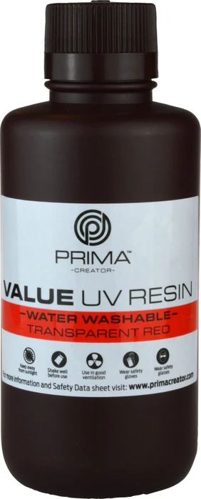 PrimaCreator Value Water Washable UV Transparent Red, 500g