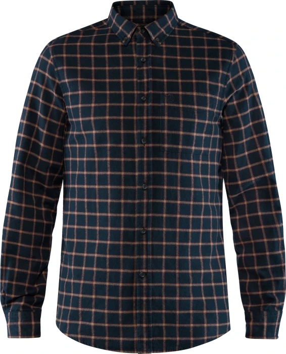 Fjällräven Övik Flannel Hemd langarm dark navy (Herren)
