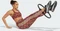 adidas x FARM Rio Medium-Support Sport-BH mystery brown/fox red/easy yellow (Damen) Vorschaubild