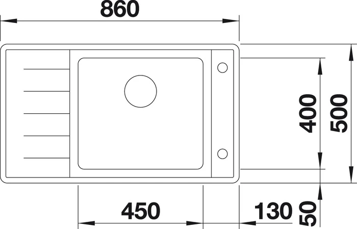 Blanco Andano XL 6 S-IF Compact InFino Becken links mit Ablauffernbedienung edelstahl