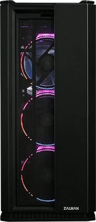 Zalman X3, schwarz, Glasfenster