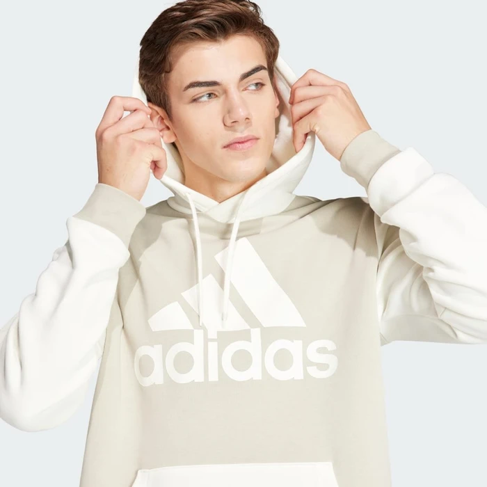 adidas Essentials Big Logo Hoodie putty grey/off white (Herren)