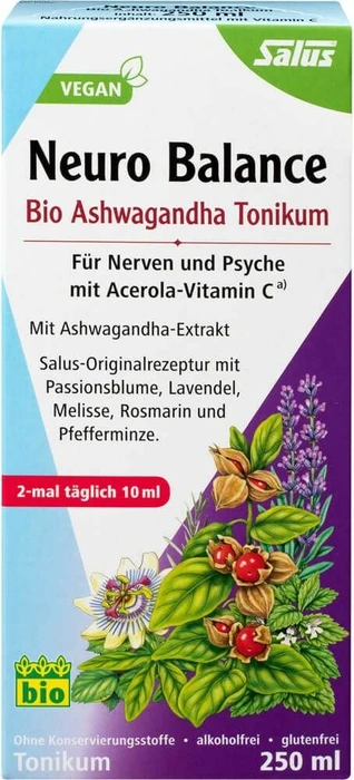 Salus Neuro Balance Bio Ashwagandha Tonikum, 250ml