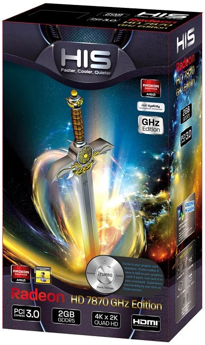 HIS Radeon HD 7870 GHz Edition, 2GB GDDR5, DVI, HDMI, 2x mDP