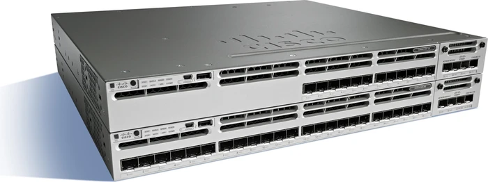 Cisco Catalyst 3850 IP Services Rackmount 10G Managed Stacking Switch, 32x SFP+, 1x Erweiterungsslot, Bundle (1x)