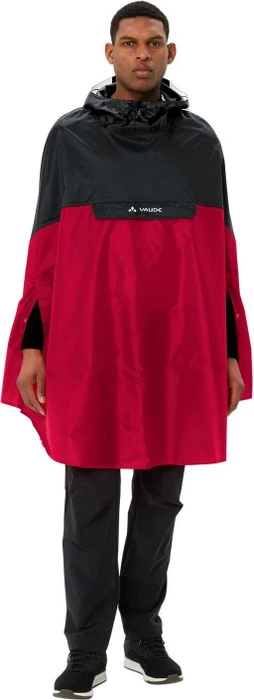 Vaude Covero II Poncho rot/schwarz