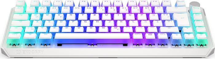 Endorfy Thock 75% Wireless Pudding, Onyx White, PBT, LEDs RGB, hot-swap, Kailh Box BLACK, USB/Bluetooth, DE