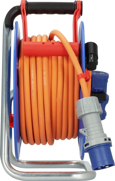 Brennenstuhl Garant G CEE 3 Camping Kabeltrommel, CEE 230V/16A auf 1x Schuko + 1x CEE 230V/16A, 25m, IP44, H07RN-F 3G2,5
