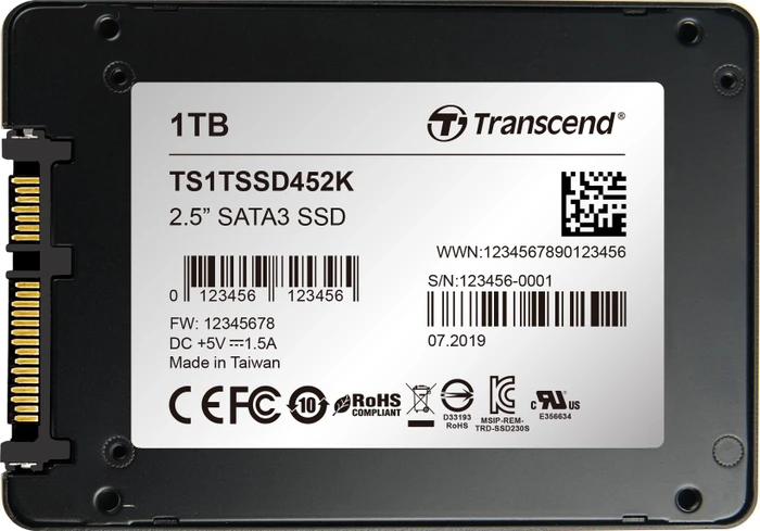 Transcend SSD452K 1TB, 2.5" / SATA 6Gb/s