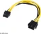 Akasa 8-Pin ATX Buchse auf 6/8-Pin PCIe Stecker Adapterkabel, 200mm, gelb schwarz Vorschaubild