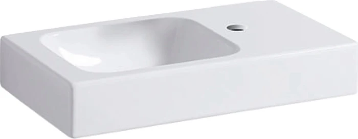 Geberit iCon Handwaschbecken mit Ablagefläche 53cm, Hahnloch rechts, weiß