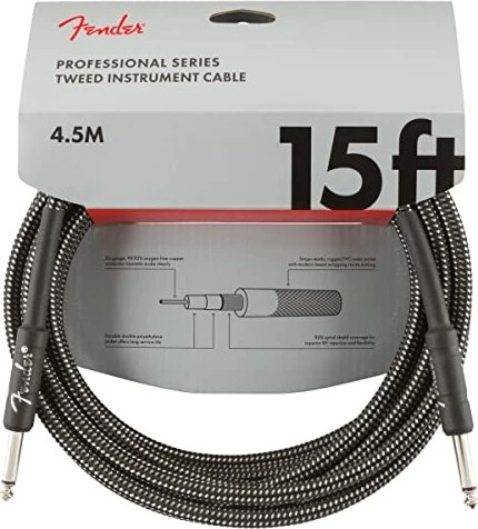 Fender Professional Series Instrument Cable Gray Tweed 4.5m