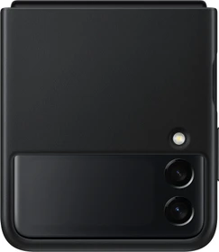 Samsung Leather Cover für Galaxy Z Flip 3 schwarz