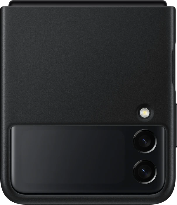 Samsung Leather Cover für Galaxy Z Flip 3 schwarz