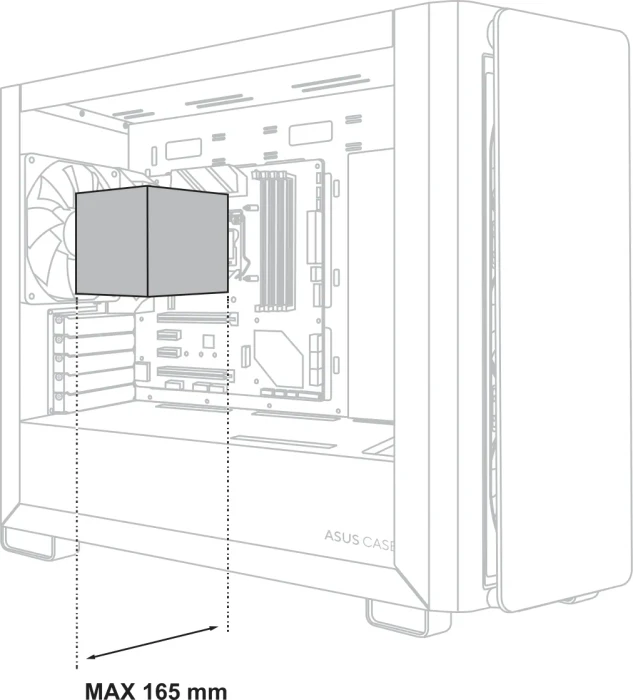 ASUS A23 PLUS TG ARGB White, Glasfenster