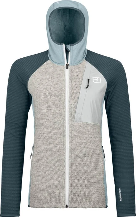 Ortovox Fleece Light GP Classic Knit Hoody Funktionsjacke glacier grey (Damen)
