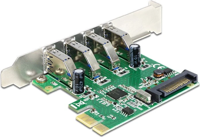 DeLOCK 4x USB-A 3.0, PCIe 2.0 x1