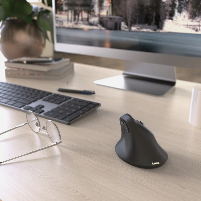 Hama EMW-500 Vertical Wireless Maus schwarz, USB