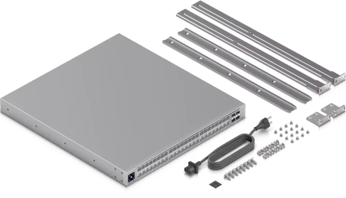 Ubiquiti UniFiSwitch Pro XG 48 PoE Rackmount 10G Managed Switch, 48x RJ-45, 4x SFP28, 1080W PoE++