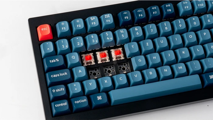 Keychron V6 Max, Carbon Black, 100% Fullsize, LEDs RGB, hot-swap, Gateron Jupiter BANANA, USB/Bluetooth, DE