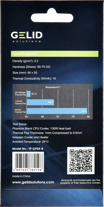 Gelid GP-Ultimate Wärmeleitpad 90x50x1mm, 1 Stück