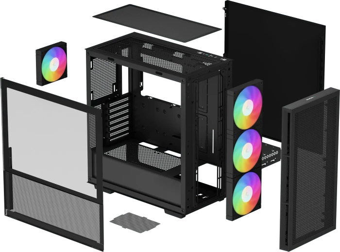 DeepCool CH560, schwarz, Glasfenster